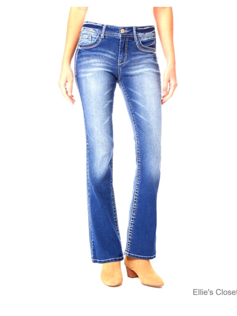 Bootcut Mid-Rise Insta Stretch Denim Jeans - Standard and Plus